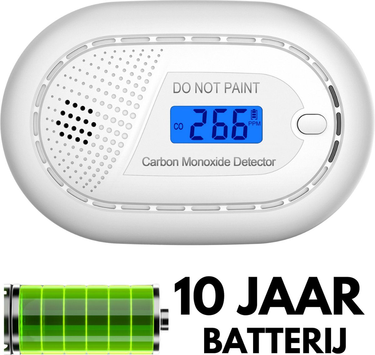 aroha Safety Pro Koolmonoxidemelder - CO melder met 10 jaar batterij - CO meter met alarm