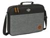 BLACKFIT8 Old School - Tas voor school, recyclebare stof, aktetas, schoudertas, comfortabel en veelzijdig, kwaliteit en duurzaamheid, 38 x 6 x 28 cm, Zwart/Grijs, M, Casual
