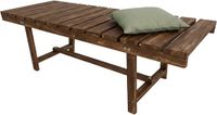 Merkloos Tuinbank Gevlamd Grenen 110x35x38 cm 2-zits Donkerbruin