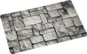 Kesper 8x Rechthoekige placemats grijze stenen print 28 x 43 cm