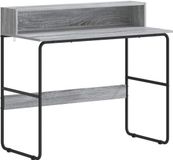 vidaXL Bureau met opslag Grijs Sonoma 100 x 50 x 91 cm