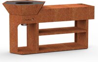 Barbecook Nestor Island - Cortenstaal - Houtskoolbarbecue - 190x55x100cm