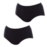 Playtex Midi-broekje, biologisch katoen, zeer comfortabel, 2 stuks, zwart.