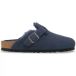 Birkenstock Sandales Boston BS Cuir Daim/ Fourrure New Navy