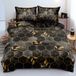 Goodivery ® Housse de couette à carreaux Noir Coton 200x200 cm