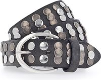 Vanzetti Leren Riem Hollywood Boulevard 35mm Full Leather Belt W75 Steel Grey Donkergrijs