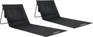 VirtuFit Strandmat met Rugleuning - Set van 2 - Zwart - 166 cm