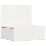 vidaXL Nachtkastje met lade wit 42 x 32,5 x 40 cm massief grenenhout