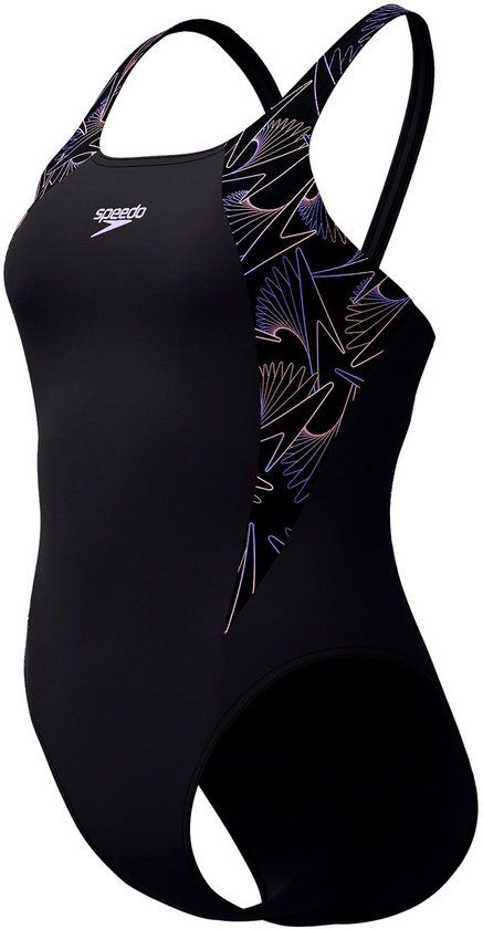Speedo HyperBoom Splice Muscleback Dames Sportbadpak - Zwart/Oranje