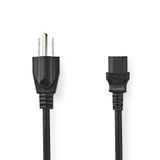 Nedis CEGL11500BK20 Stroomkabel Zwart 2 m Netstekker type B IEC 320