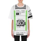 Moschino T-shirt Étiquette d'aéroport Blanc