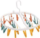 Merkloos Sokdroger - Pantalonhanger - Kledinghanger - Draaibaar en Opvouwbaar - 24 Wasknijpers