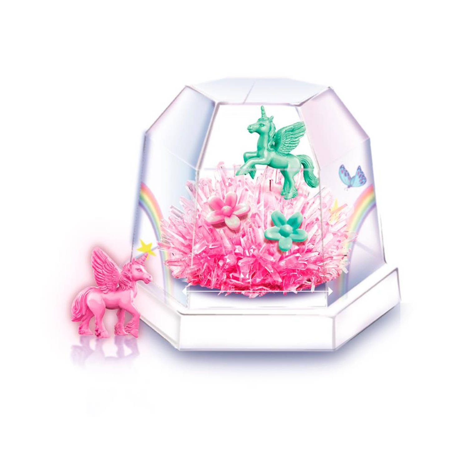 4M Eenhoorn Kristal Terrarium Meisjes 17 X 9 Cm Roze 10-delig