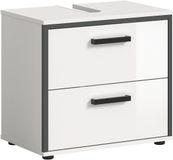 Xonox.Home Kojak wastafelonderkast (B/H/D: 60x55x37 cm) wit hoogglans/antraciet