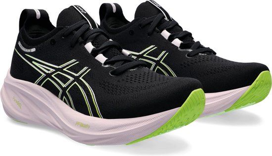 ASICS Gel-Nimbus 26 Hardloopschoenen Dames - Maat 40.5 - Zwart/Groen/Roze