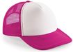 Beechfield Fuchsia/Wit Vintage/Retro Snapback Trucker Petten voor Volwassenen