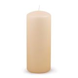 DONAU Home Stompkaarsen, klassieke kaars/crème, beige, 1 stuk, 20 x Ø 8 cm, ongeparfumeerd, voor decoratie, 100 uur brandduur, decoratieve kaarsen, waskaars, tafelkaarsen, altaarkaars