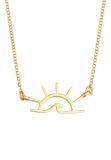 Elli Elli Necklace Women Sunrise Pendant Motif Summer in 925 Sterling Silver Necklaces
