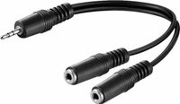 LogiLink CA1046 Jackplug Audio Aansluitkabel 0.20 m Zwart (mat)