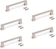 Emuca Set van 5 Meubelgrepen Tanger, L147.5mm, 128mm Interaxis, Zamak, Zwart gelakt