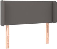 vidaXL Hoofdbord met randen 83x16x78/88 cm kunstleer grijs