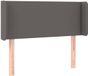 vidaXL Hoofdbord met randen 83x16x78/88 cm kunstleer grijs