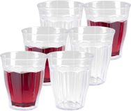 PlasticForte Drinkglazen/waterglazen Picardie - 12x stuks - kunststof - transparant - 250 ml - onbreekbaar