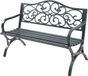 casa.pro Tuinbank Utav 127x53x79 cm donkergrijs met groene patina