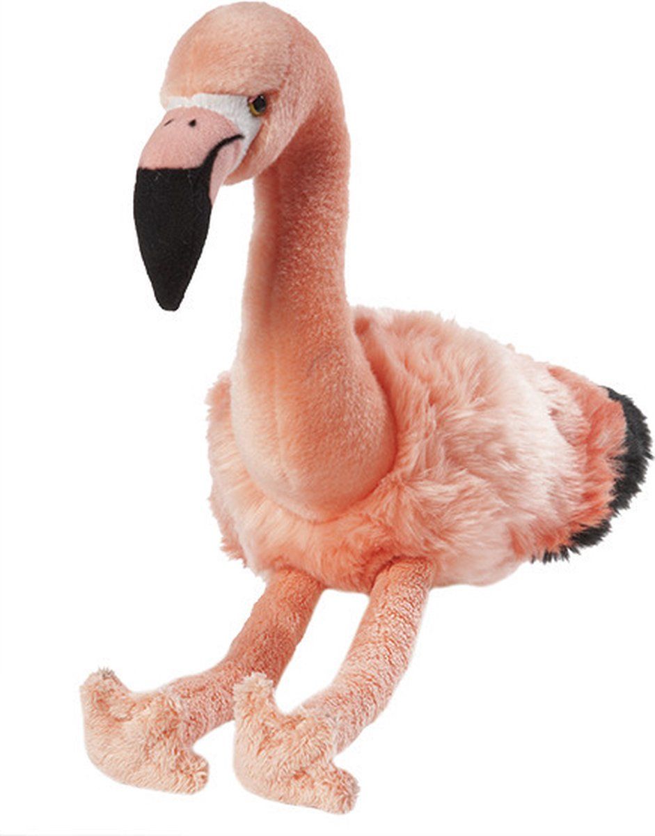 Nature Planet Pluche roze Flamingo knuffel van 35 cm