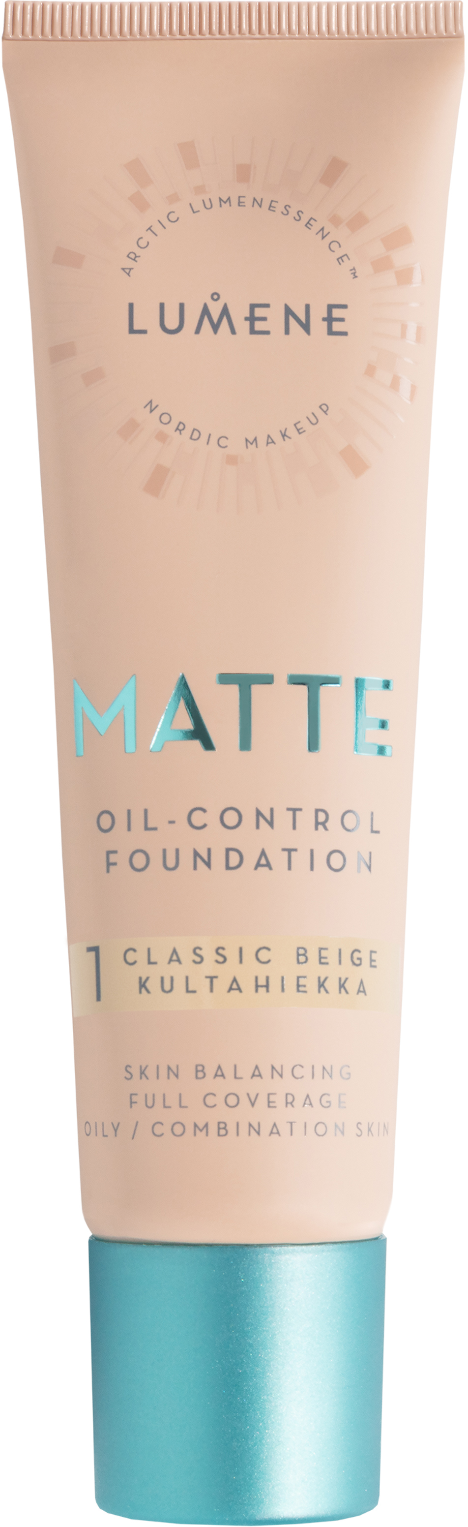 lumene Matte Oil-Control Foundation 1 Klassiek Beige 30ml