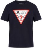 Guess Logo T-shirt met ronde hals CN Original Blauw
