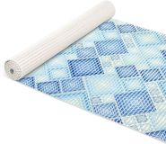 ANRO Badmat Patchwork Blauw 65x350cm