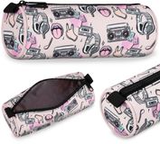 sarcia.eu Muziek, schooletui voor meisjes, rond, etui voor schoolspullen 22x8x8cm