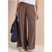 Wide Legs pantalon avec structure crêpée
