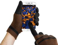 mumbi Touchscreen handschoenen S voor capacitieve displays zwart bruin