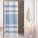 Madison Park Douchegordijn spa wafelweefsel kraam douchegordijn voor badkamer 3 m Scotchgard vochtregulatie, spa-kwaliteit moderne douchegordijnen voor badkamer, kraam 91 x 183 cm blauw
