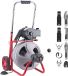StarTech Latios Pijpreinigingsmachine / Rioolontstopper - Veermachine - Veer 22 m x 9,5 mm - Automatische Aanvoer - Set met 8 Snijgereedschappen - Pneumatische Voetschakelaar - Voor Ø50–100 mm