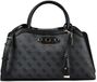 GUESS Lindsey Girlfriend Satchel Coal Logo schoudertas