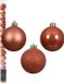 Decoris Mini kerstballen - 14x st - pompoen oranje - D3 cm - kunststof