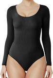 Shapetape Corrigerende Body met Lange Mouwen Met String - Zwart - Maat XXL
