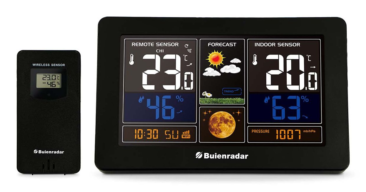 Alecto Buienradar BR900 - 3-in-1 Wifi Weerstation - Zwart