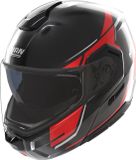 Nolan N90-3 06 Sincrono Helm - Systeemhelm - Zwart/Rood