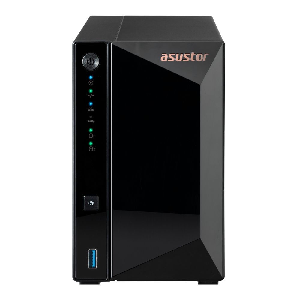 Asustor DRIVESTOR 2 Pro Gen2 AS3302T v2 NAS - Realtek RTD1619B - 2GB RAM - Black