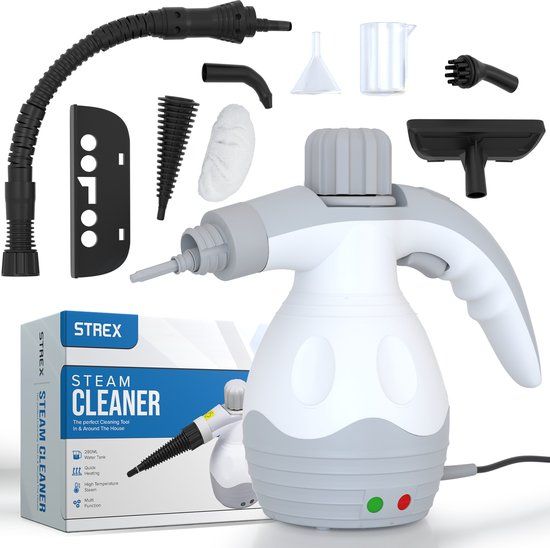 Strex Stoomreiniger Extra Krachtig - 1200W Handstomer - Multifunctioneel