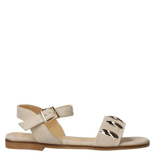 Babouche Suede Sandals Beige