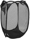 Gerimport Panier à linge flexible/pliable - Noir - Plastique - 30 x 30 x 50 cm - 55 litres