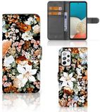 B2Ctelecom Étui pour Samsung Galaxy A73 5G Dark Flowers