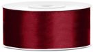 Partydeco Cadeaulint - bordeaux - 2,5 cm x 25 meter - satijn