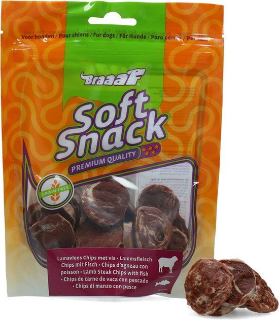 Braaaf Lamb Steak Chips with Fish 85 gr