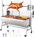 VEVOR Rotisserie Grill 38W Speenvarken Grill Lam Grill Houtskool Grill (1218 mm Grilllengte) met 60 Kg Draagvermogen & Wielen & 4-Voudige Hoogteverstelling & Beschermhoes, Elektrische Grillset Voor Kamperen